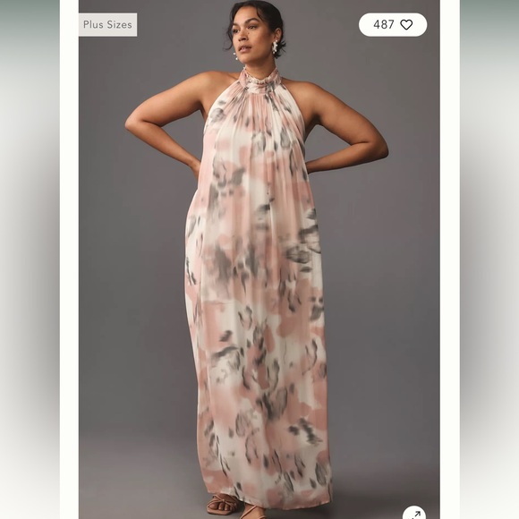 Maeve for Anthropologie Beautiful Halter Dress Plus size 2X New With Tags!!! - Picture 6 of 11